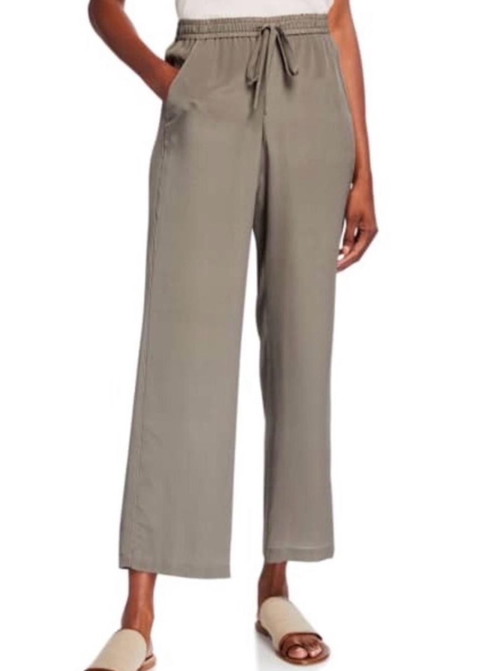 NWT Johnny Was Illaria Drawstring Silk Pants  Size Large